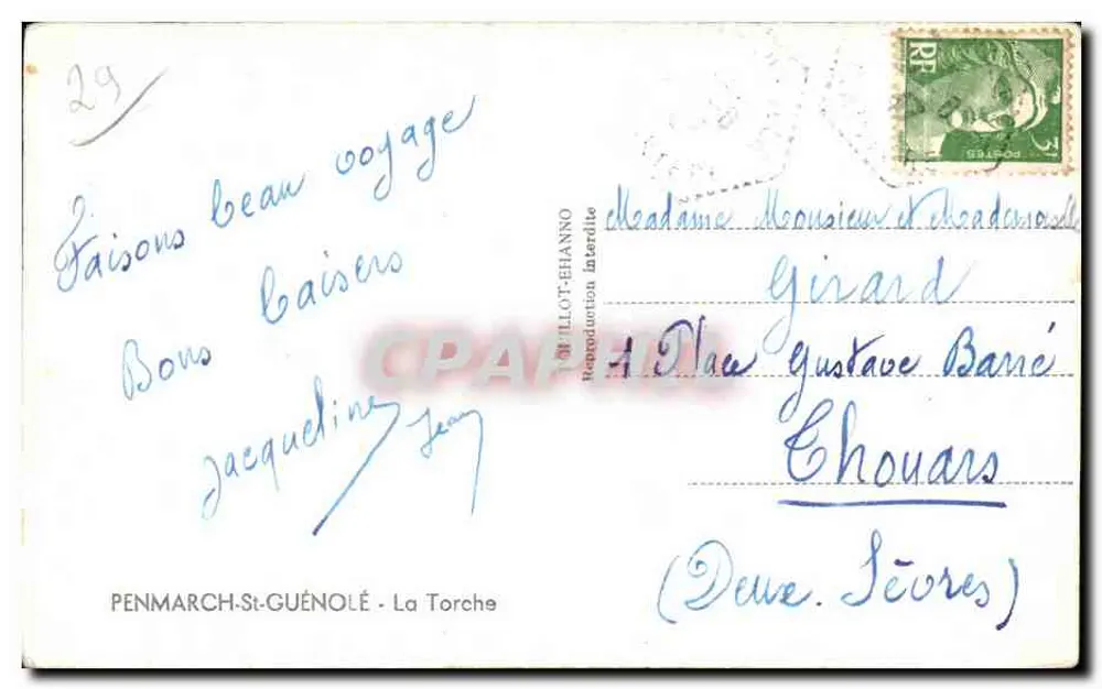 Penmarch-St-Guénolé - A Torcha — editor PE, n°29 - Verso