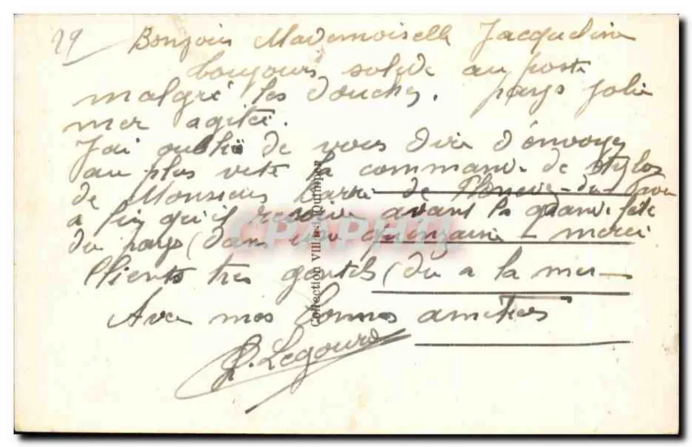 Penmarch - Felsen von Saint-Guénolé - Der Mönchssprung — Verlag: Nr. 284 - Rückseite