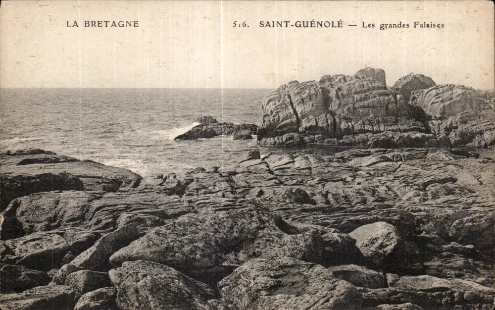 Saint-Guénolé — Die großen Klippen — Bretagne, Verlag La Bretagne, Nr. 5.6 - Vorderseite