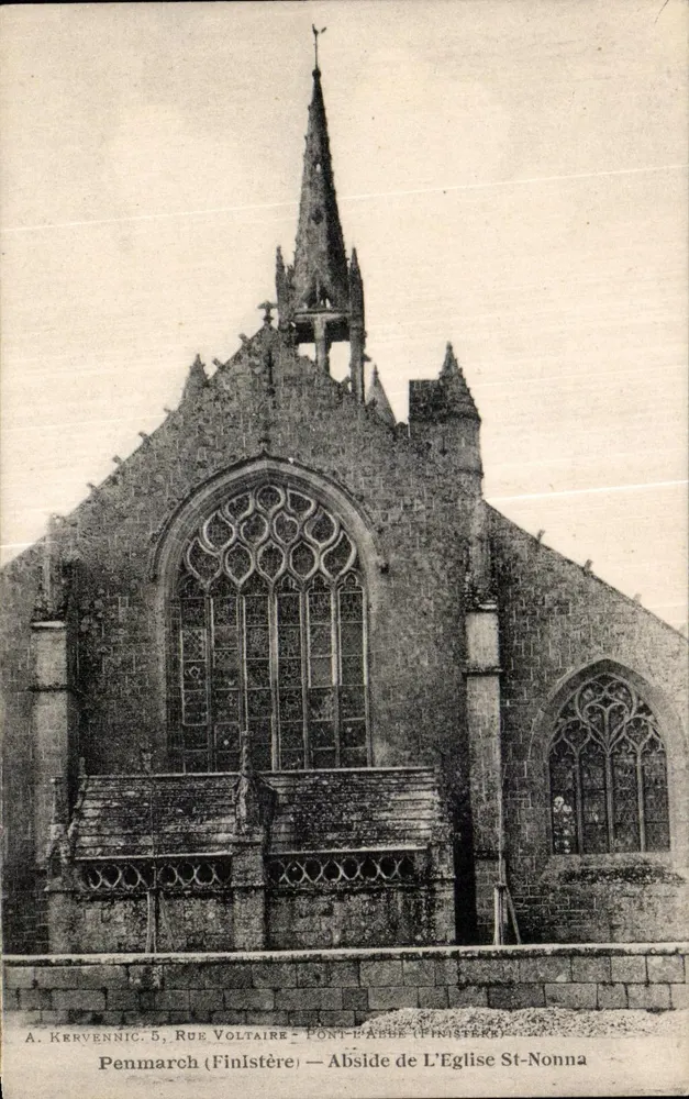 Penmarch (Finistère) — Apse der Kirche St-Nonna — A. Kervennic, 5, Voltaire Straße - Vorderseite