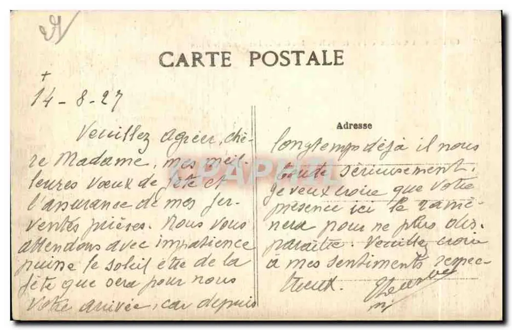 Saint-Guénolé-Pennarch — Die Großen Wellen der Barre — Sammlung Viraux, Quimper - Rückseite
