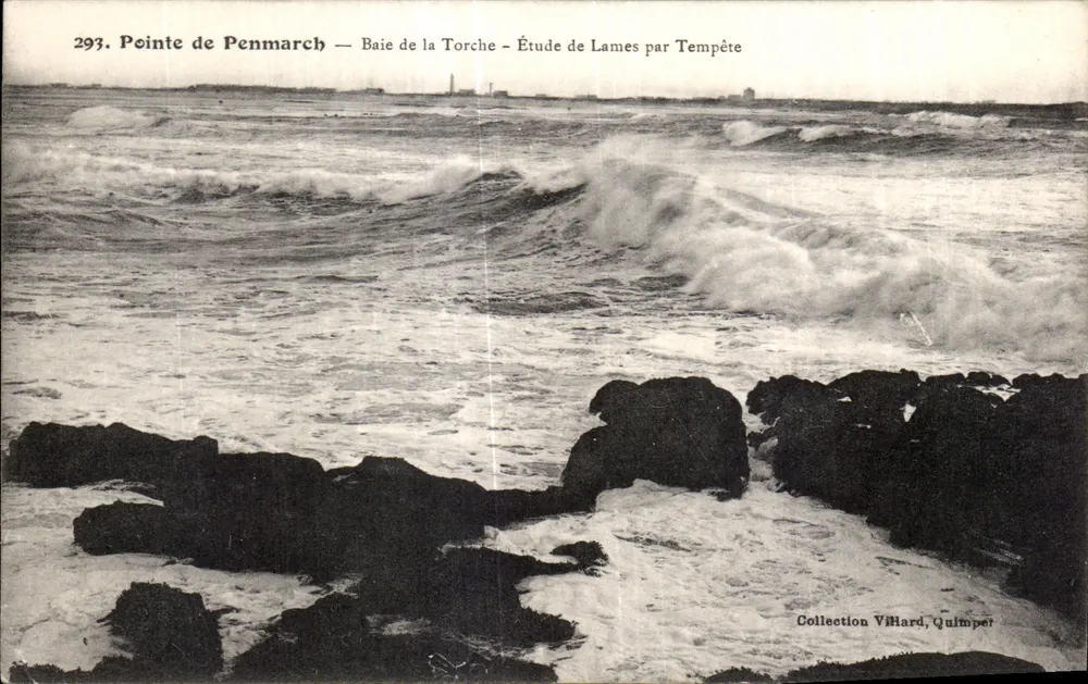 Pointe de Penmarch — Baie de la Torche — Studie von Wellen bei Sturm — Collection ViHard, Quimper - Vorderseite