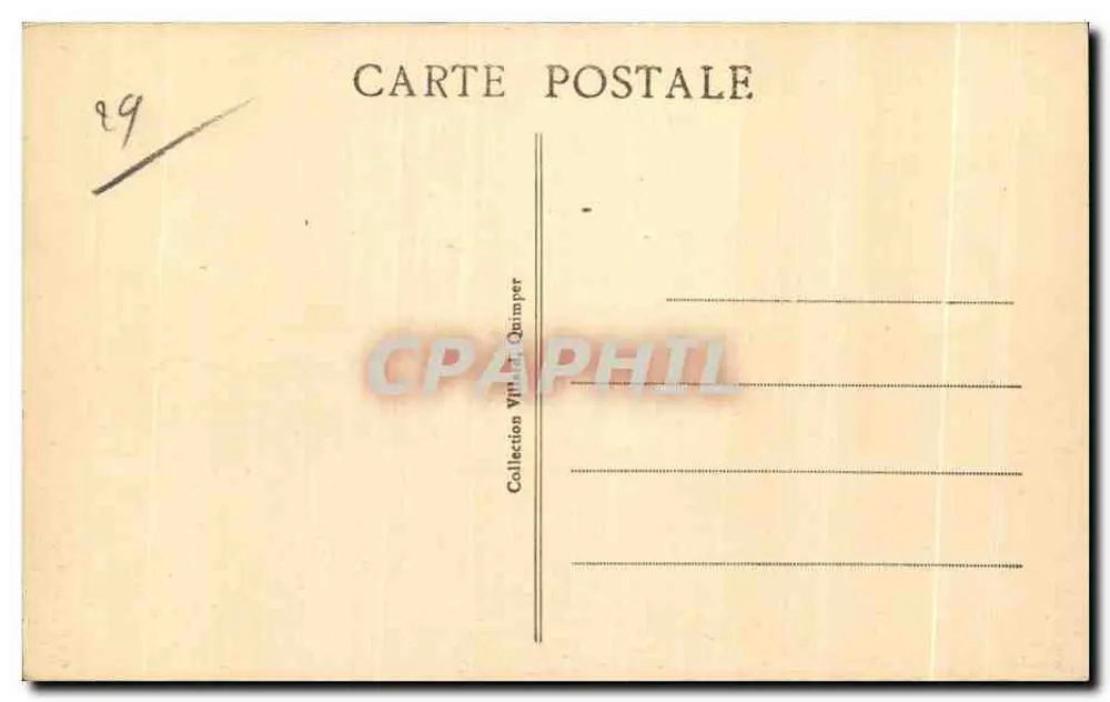 Penmarc'h — Uma Tempestade no Rocher do Moine — Coleção Viller Quimper, n°276 - Verso