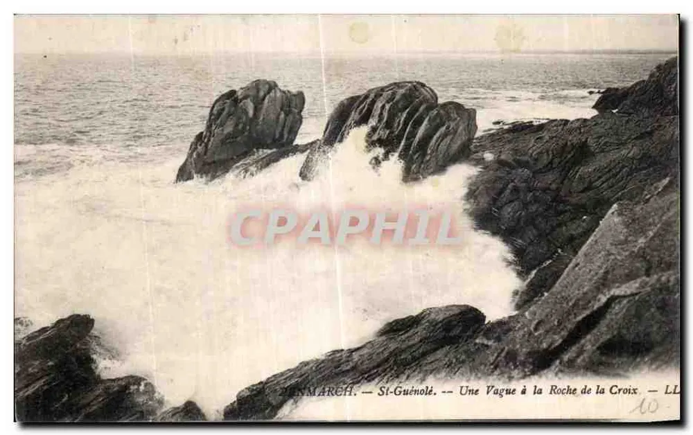 St-Guénolé — Eine Welle an der Kreuzfelsen — LL - Vorderseite