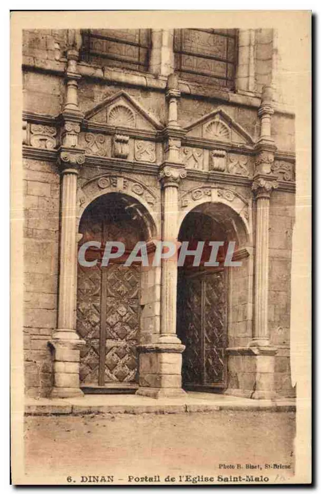 Dinan — Portal der Kirche Saint-Malo — Foto R. Binet, St-Brienne - Vorderseite