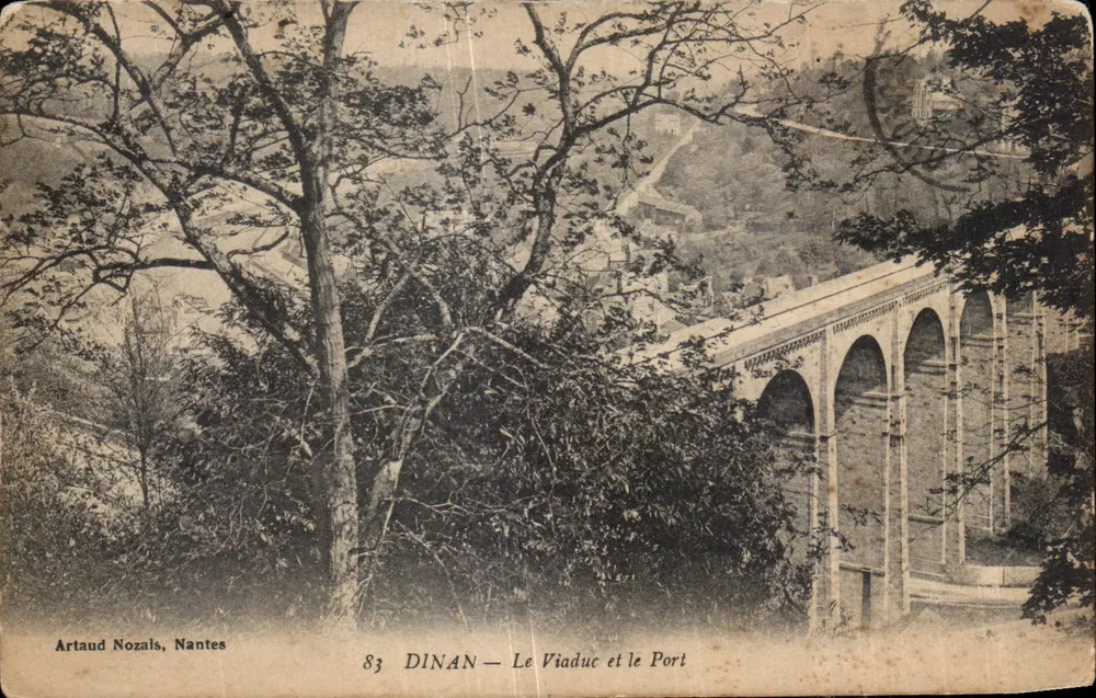 Dinan — O Viaduto e o Porto — Artaud Nozais, Nantes, n°83 - Frente