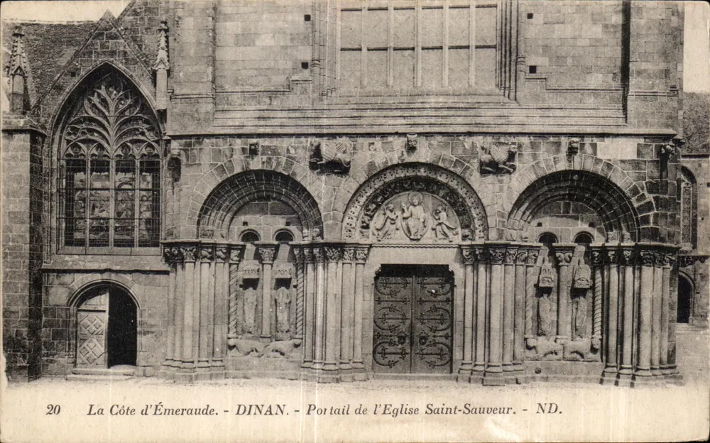 Dinan - Portal der Kirche Saint-Sauveur — Die Emerald Coast — ND. - Vorderseite