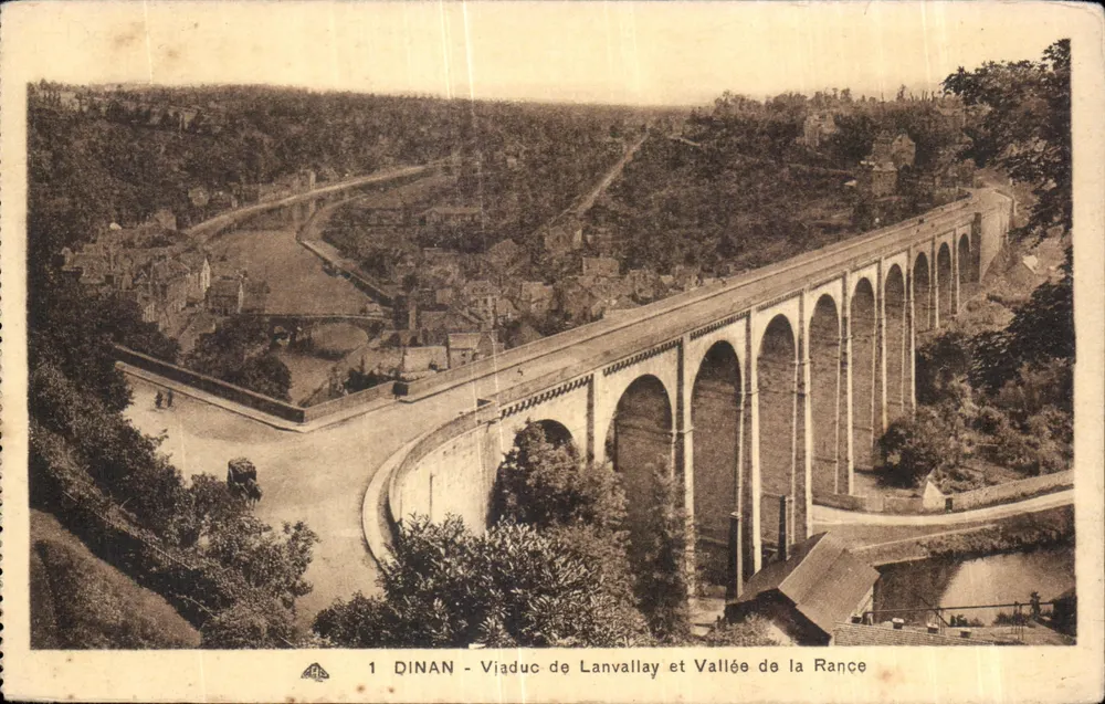 Dinan - Viaduc de Lanvallay und Tal der Rance — Verleger A. Leclerc, Nr. 1 - Vorderseite