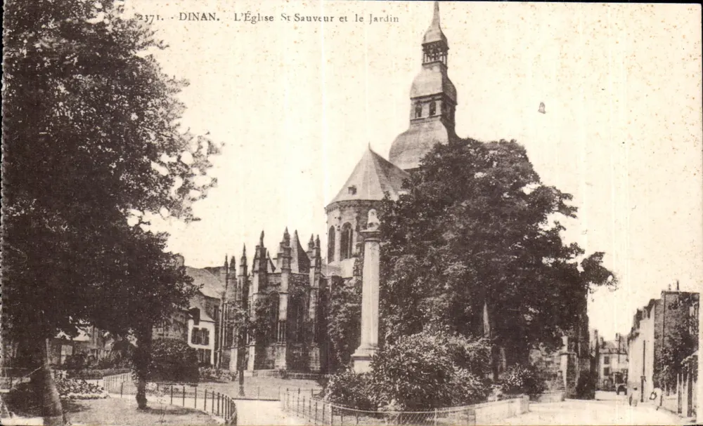 Dinan. Die Kirche Saint-Sauveur und der Garten — Verlag Laurent-Nat. Dinan, n° 2371 - Vorderseite