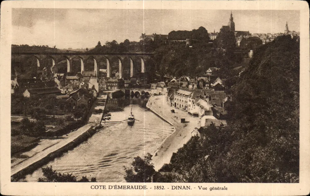 Dinan - Vista geral — Costa da Émeraude, 1852 — editor Costa da Émeraude - Frente