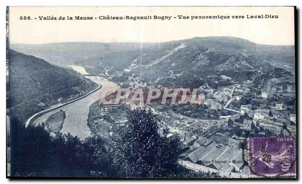 Tal der Meuse - Château-Regnault Bogny - Panoramablick Richtung Laval-Dieu — Edition Floquet - Montois - Vorderseite