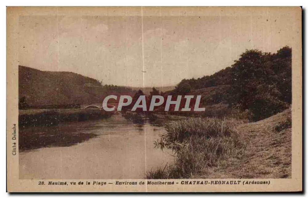 Haulmé vom Strand aus gesehen — Umgebung von Monthermé — CHATEAU-REGNAULT (Ardennes) - Vorderseite