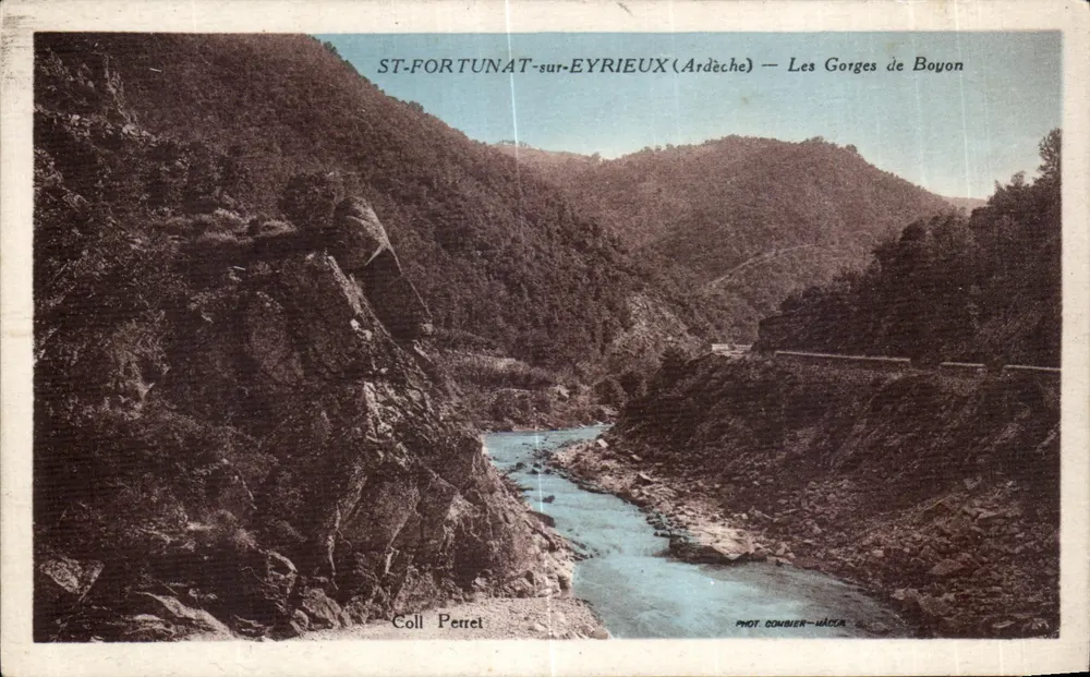 Die Gorges de Boyon — ST-FORTUNAT-sur-EYRIEUX (Ardèche) — Foto. Combier-Mâcon - Vorderseite