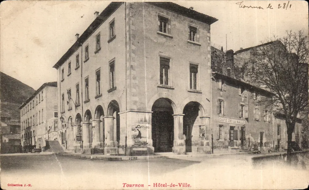 Tournon - Hôtel-de-Ville — éditeur J.-M. et n° de série 28/1 - Voorkant