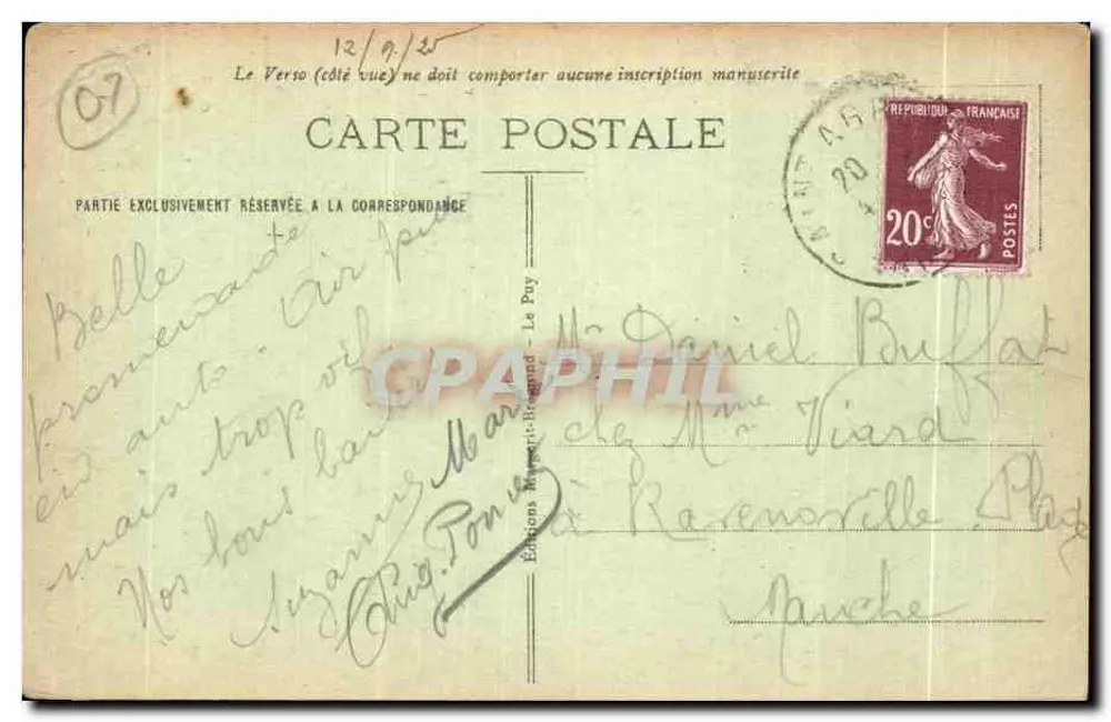 St AGRÈVE - Blick auf den Mont Chiniac und die Stadt — L'ARDÈCHE ILLUSTRÉE 6084 - Rückseite