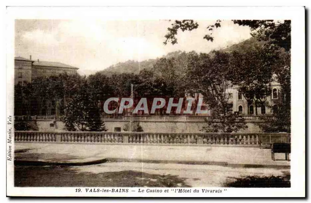 VALS-les-BAINS — Das Casino und "l'Hôtel du Vivarais" — Edition Martin Vals - Vorderseite