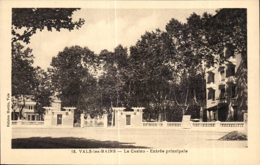VALS-les-BAINS — Das Casino — Haupteingang — Edition Martin, Yals - Vorderseite