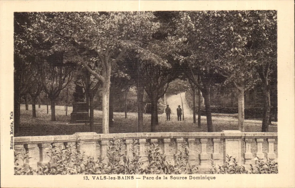 VALS-les-BAINS — Parque da Fonte Dominique — Edição Martina, Vals - Frente