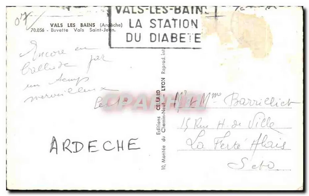 Valls Saint Jean — Die Diabetes-Station — Éditions Céillard, Lyon - Rückseite