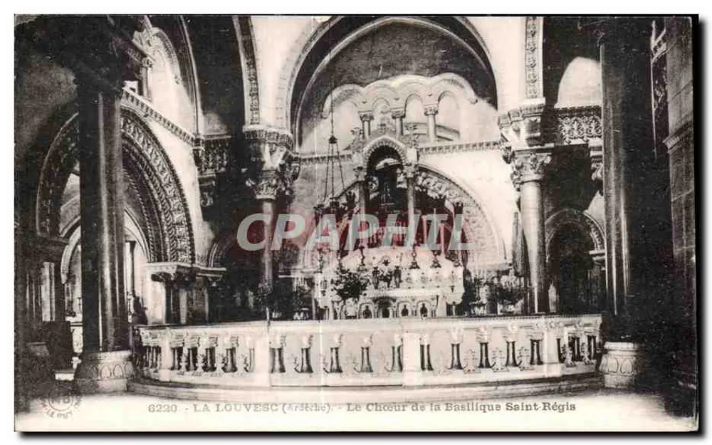 La Louvesc (Ariège) — O Coro da Basílica de São Régis — Éditions Margerh-Brunaud, Le Puy - Frente