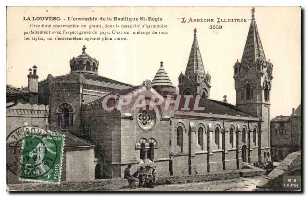 La Louvesc - O conjunto da Basílica St-Régis — L'Ardeche Illustrée 3539 - Frente
