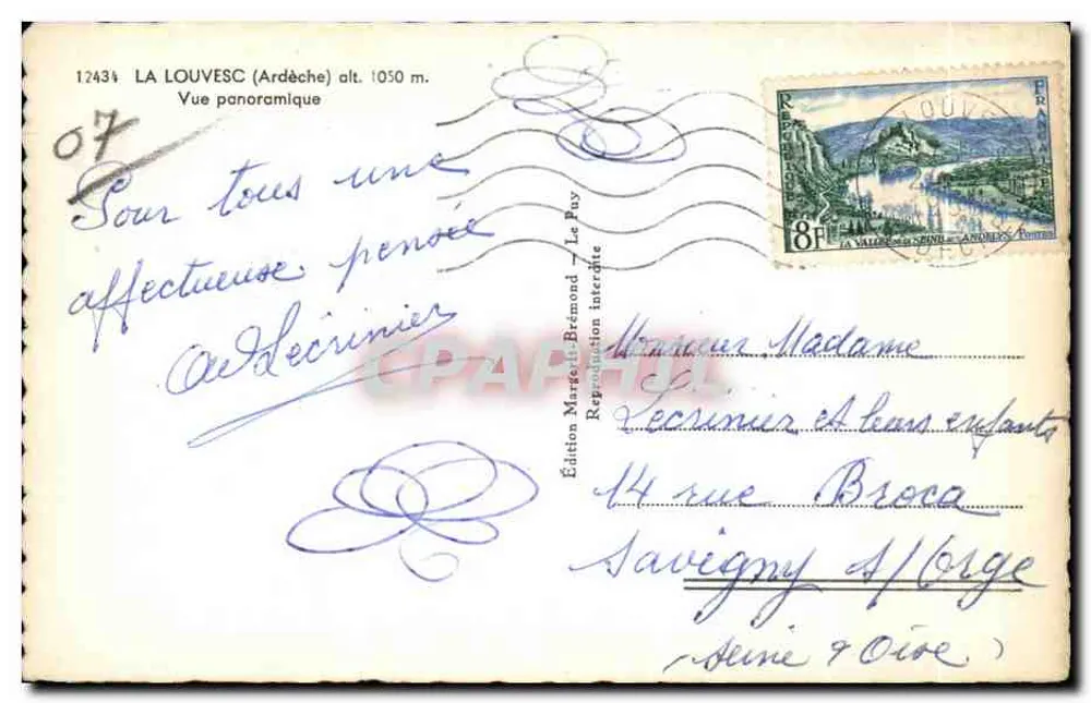 La Louvesc (Ardèche) — Panoramablick — Edition Margéti Brémont - Rückseite