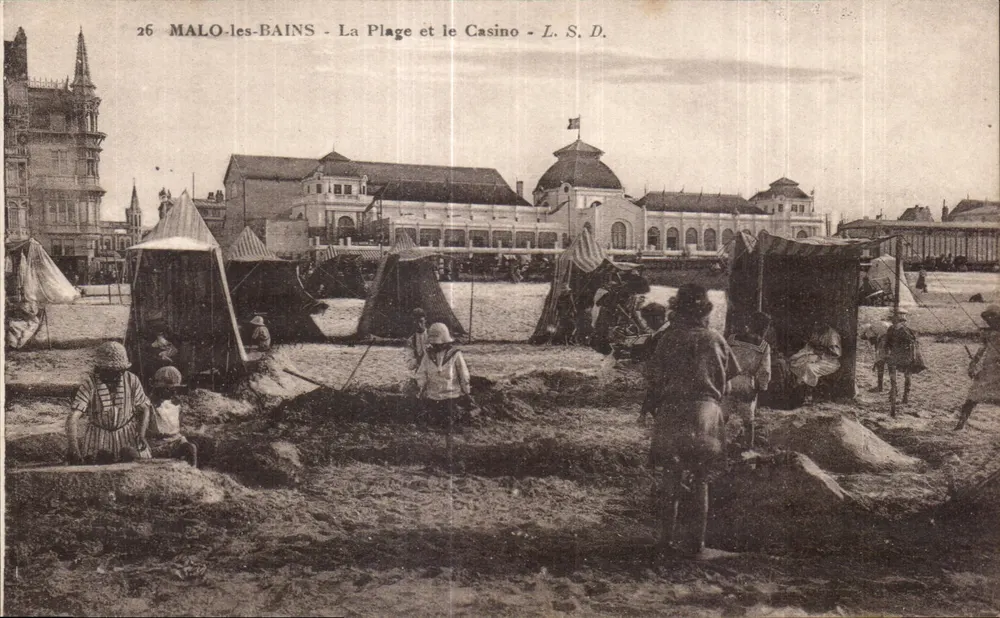 MALO-les-BAINS - Die Strand und das Casino - L. S. D. - Vorderseite