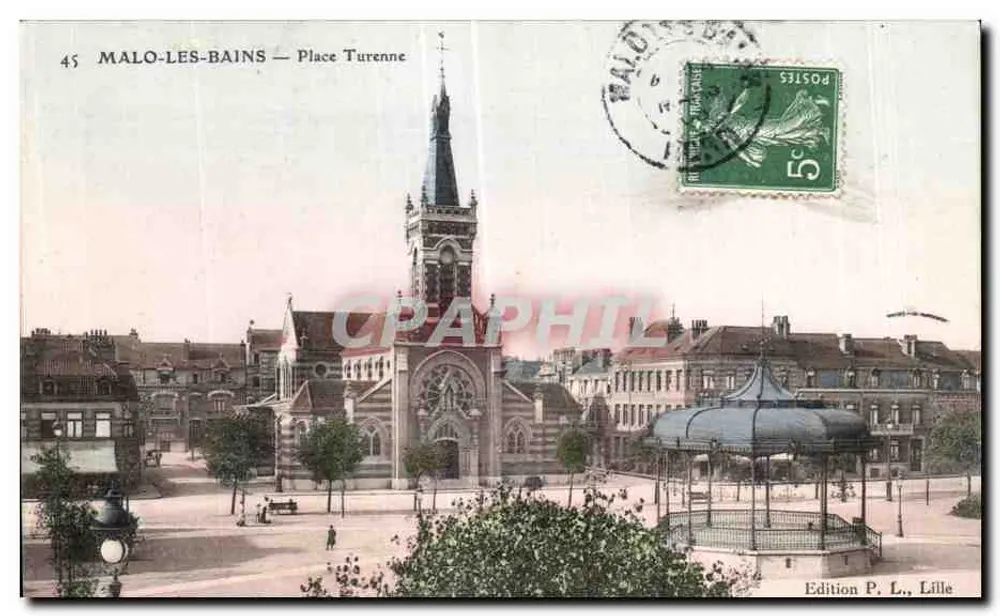 MALO-LES-BAINS — Place Turenne — Ausgabe P. L., Lille - Vorderseite