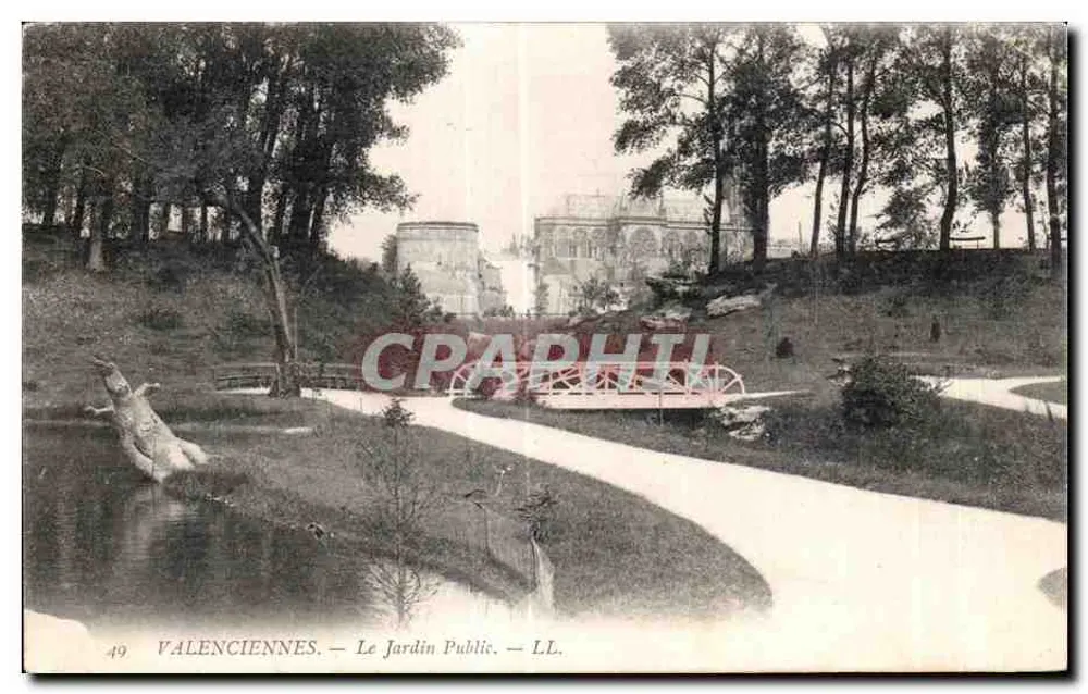 Valenciennes — Le Jardin Public — éditeur L.L. n°49 - Frente