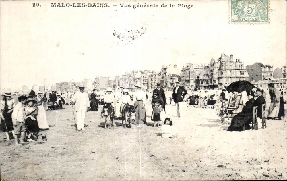 Malo-les-Bains — Allgemeiner Blick auf den Strand — unbekannter Verlag, Nr. 29 - Vorderseite