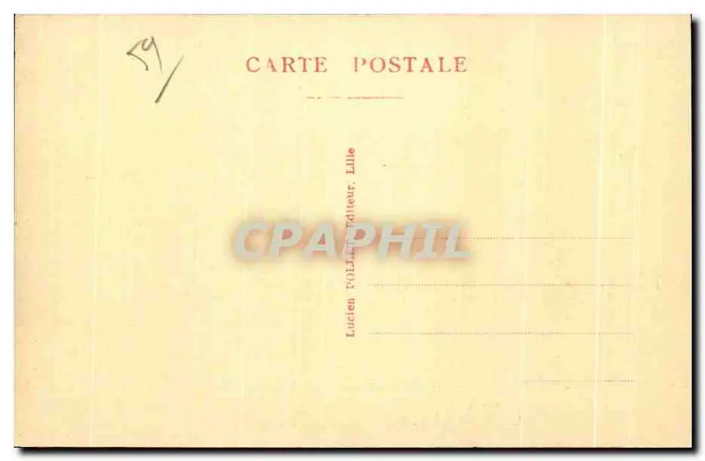 Roubaix - O Parque Barbieux — L.P. 9 — editor Lucien Pollen, Lille - Verso
