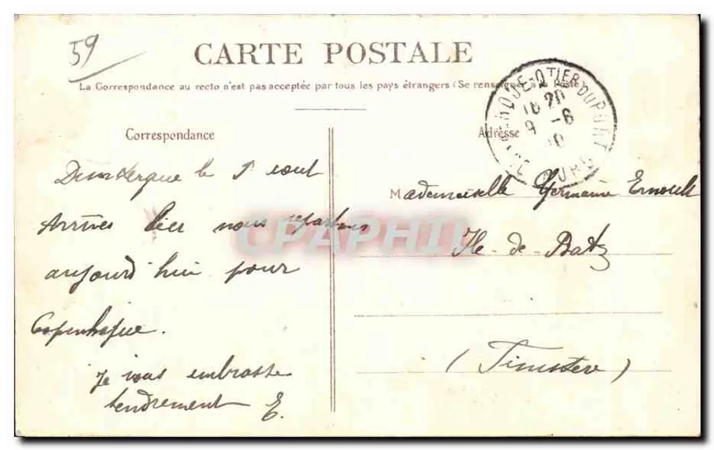 Dunkirk — Quai der Holländer und Bassin du Commerce — Verlag P.D. n°131 - Rückseite
