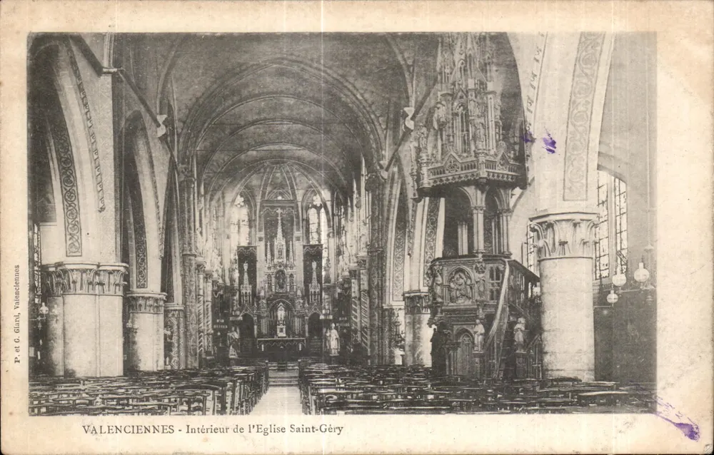 Valenciennes - Innenansicht der Kirche Saint-Géry — P. et G. Giani, Valenciennes - Vorderseite