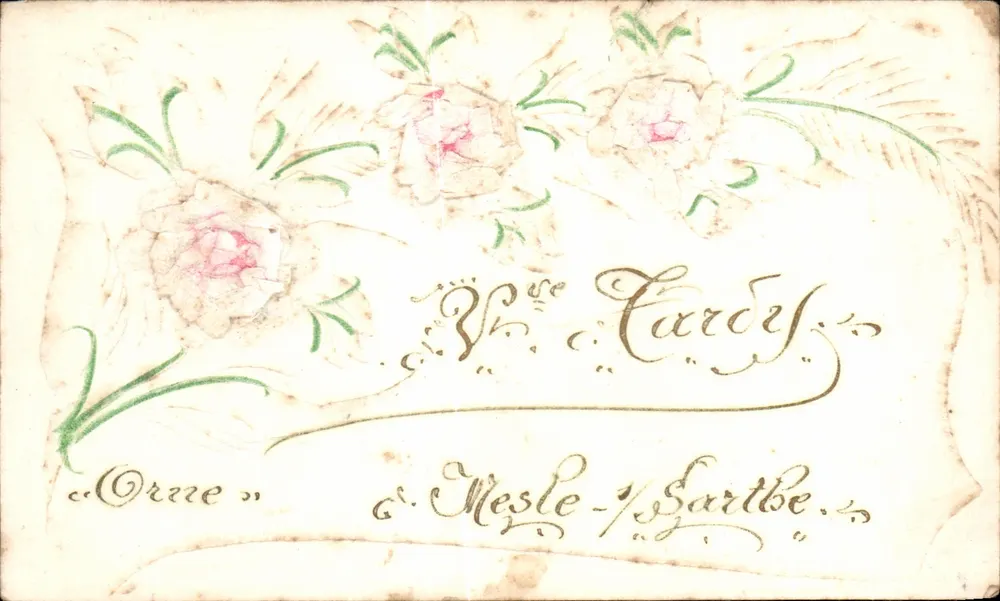 Fleurs — décor floral à l'encre et à l'aquarelle — carte postale imprimée 'CARTE POSTALE' et 'CARTE POSTALE' en verso - Vorderseite
