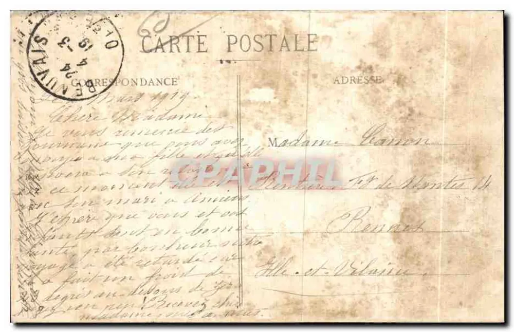 Beauvais - Rue d'Amiens (Escola Normal de Institutoras) - N.G. - Verso