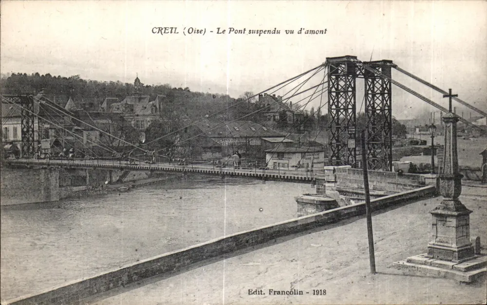 Cretel (Oise) - Het Ophangbrug gezien van boven - Edit. Francolin - 1918 - Voorkant