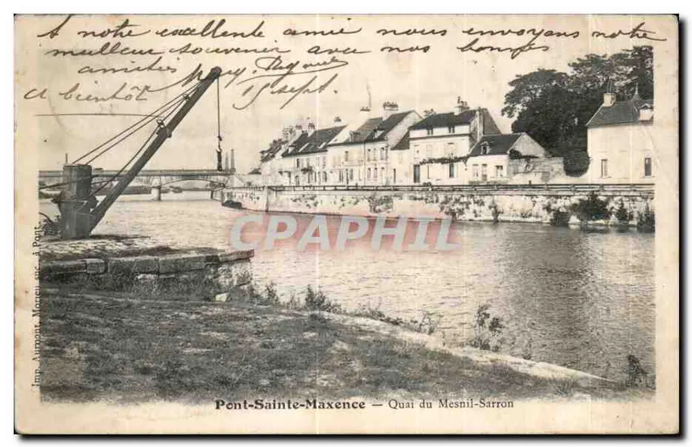 Pont-Sainte-Maxence — Quai du Mesnil-Sarron — Impr. A. Marenne - Voorkant