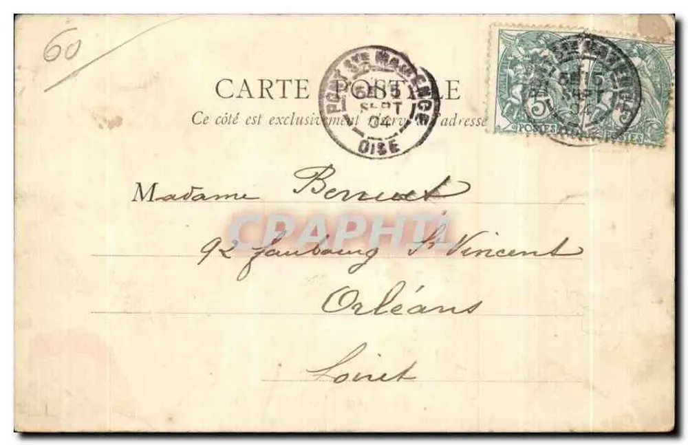 Pont-Sainte-Maxence — Quai du Mesnil-Sarron — Impr. A. Marenne - Achterkant