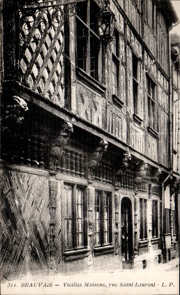 Beauvais — Alte Häuser, Straße Saint-Laurent — L. P. — Nr. 311 - Vorderseite