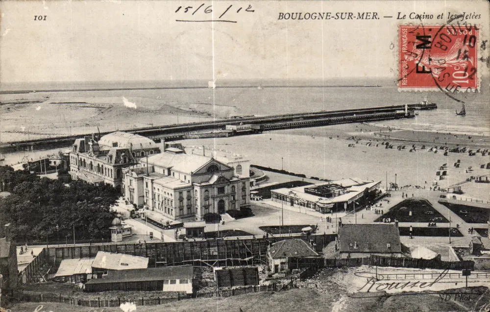 Boulogne-sur-Mer — Das Casino und die Pier — ND Phot, Nr. 101 - Vorderseite