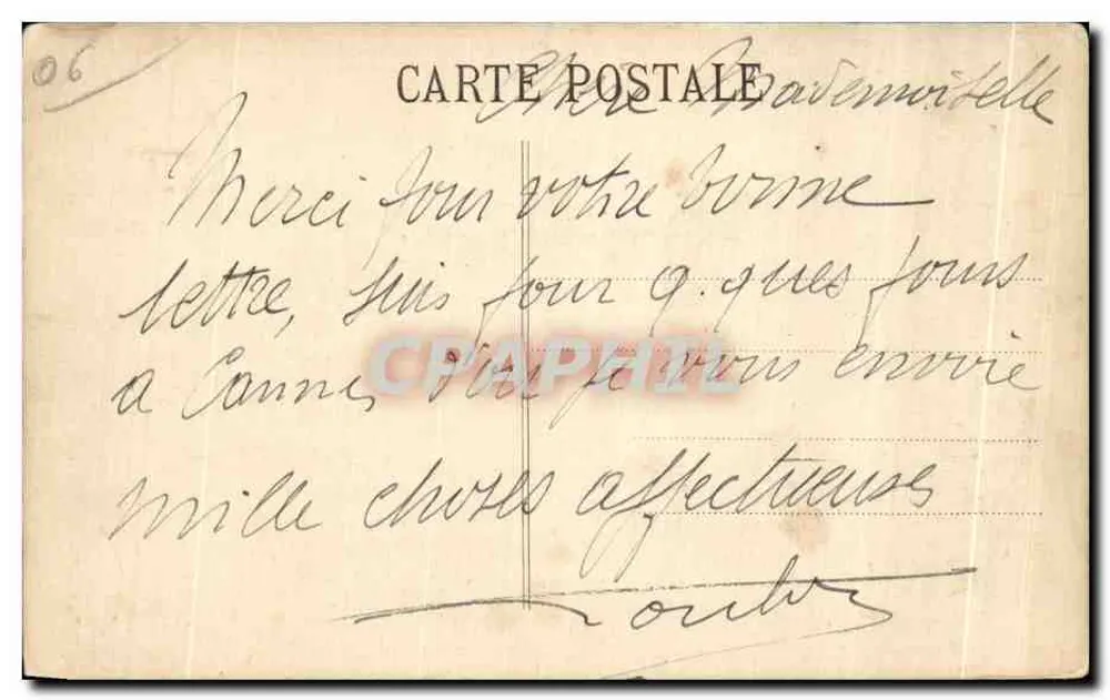 CANNES - La Plage et le Mont Chevalier — PLATINOGRAVURE LL-PARIS n°148 - Rückseite