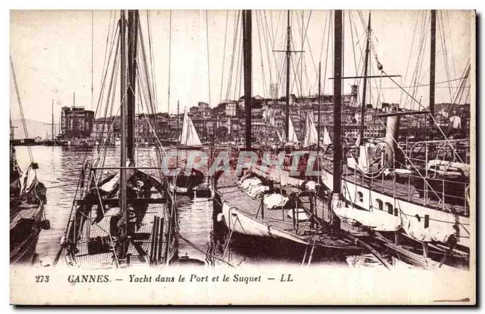 CANNES — Yacht im Hafen und Suquet — LL, n° 273 - Vorderseite