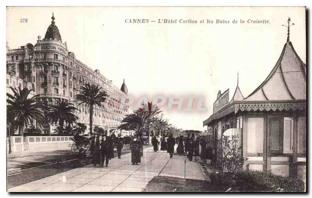 CANNES — Das Hotel Carlton und die Bäder der Croisette. - Vorderseite