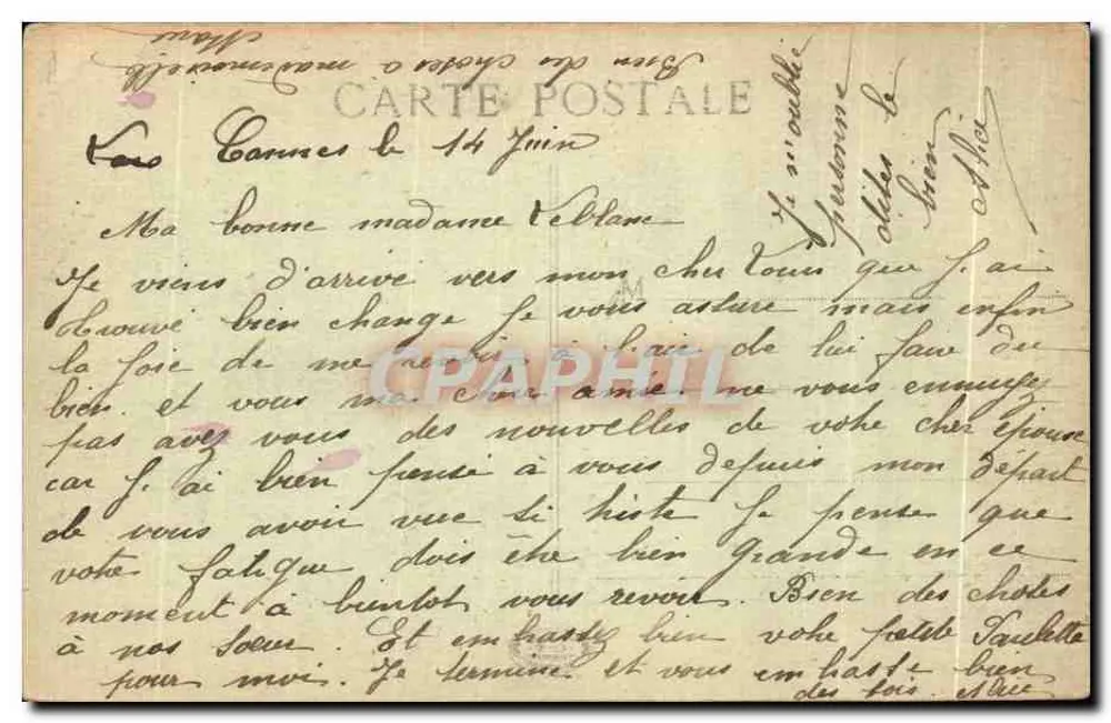 CANNES - Der Hafen und Mont Chevalier — Edition GILETTA - Nice, n° 417 - Rückseite