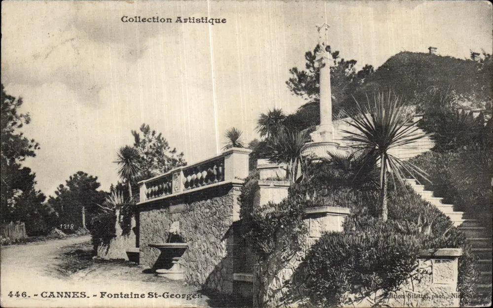 CANNES - Fontaine St-Georges — Coleção Artística, edição Giletta, fot. Nice - Frente