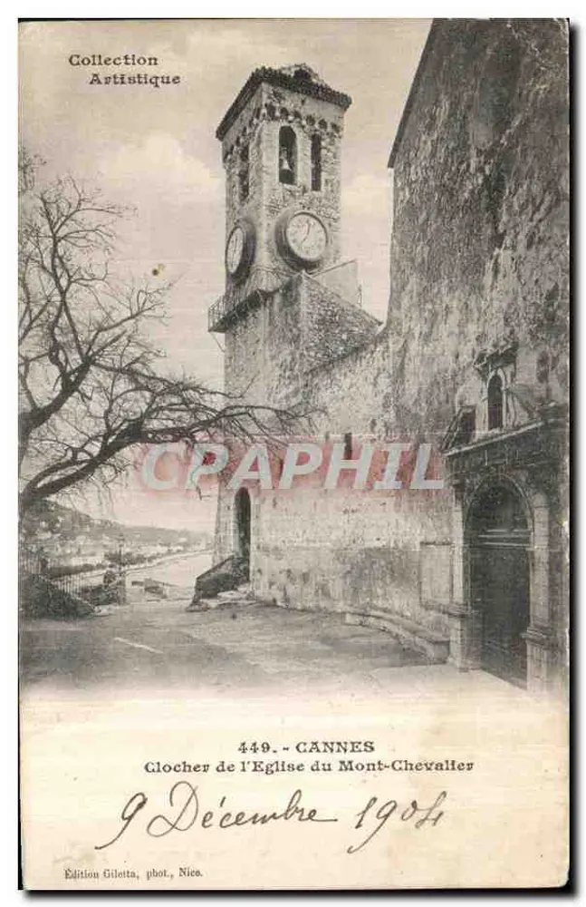 Cannes - Turm der Kirche Mont-Chevalier — Edition Gilelta, Nice, n° 449 - Vorderseite