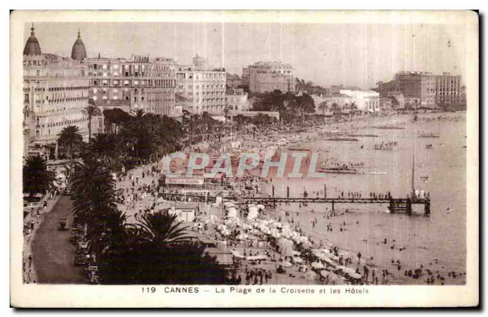 CANNES — La Plage de la Croisette und die Hotels — n°119 - Vorderseite