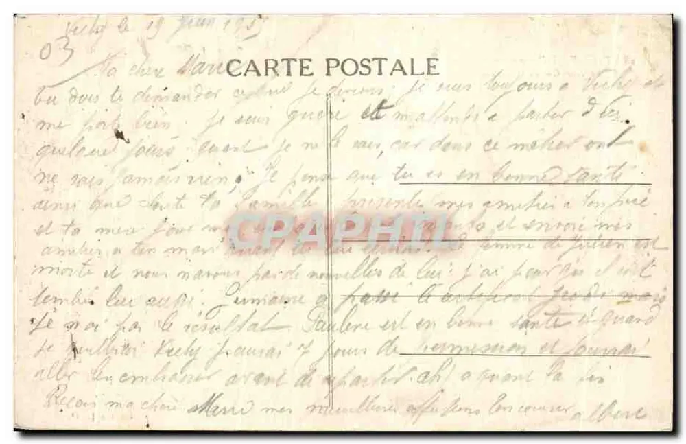 Vichy — Überdachte Promenaden und Rue Cunin-Gridaine — Édition L. O. - Rückseite