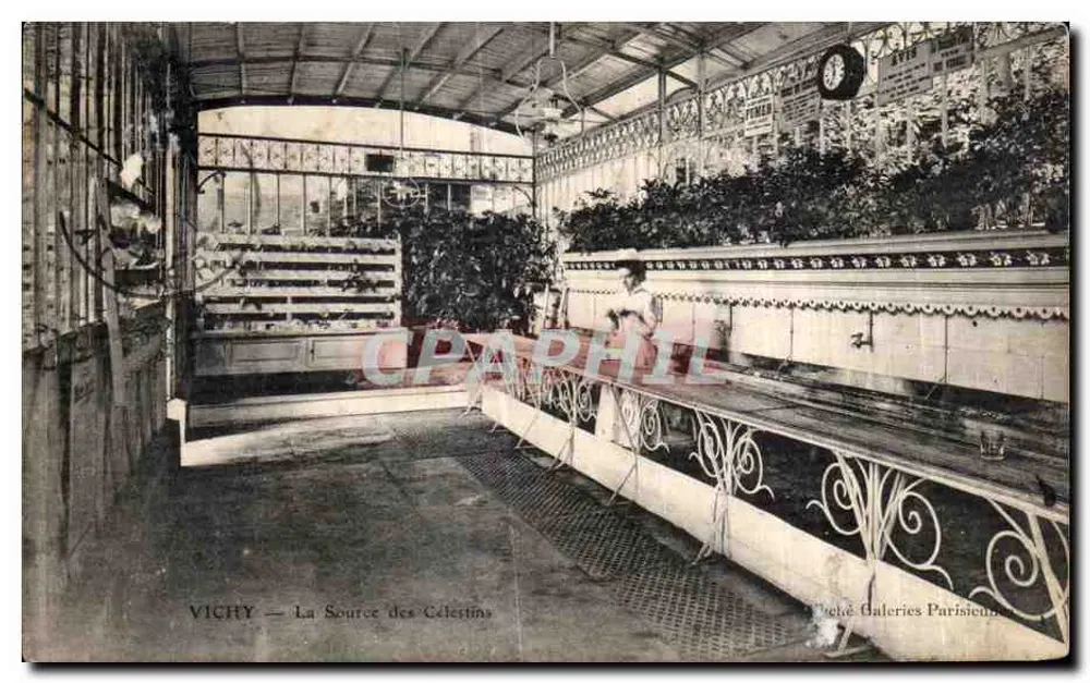 Vichy — A Fonte dos Célestin — editor: Tiché Galeries Parisiennes - Frente