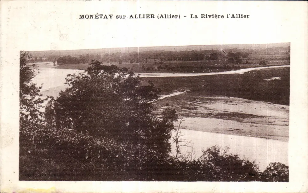 Monétay-sur-Allier — O Rio Allier — editor J. Audet - Frente